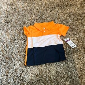 NWT Garanimals orange color block polo shirt‎